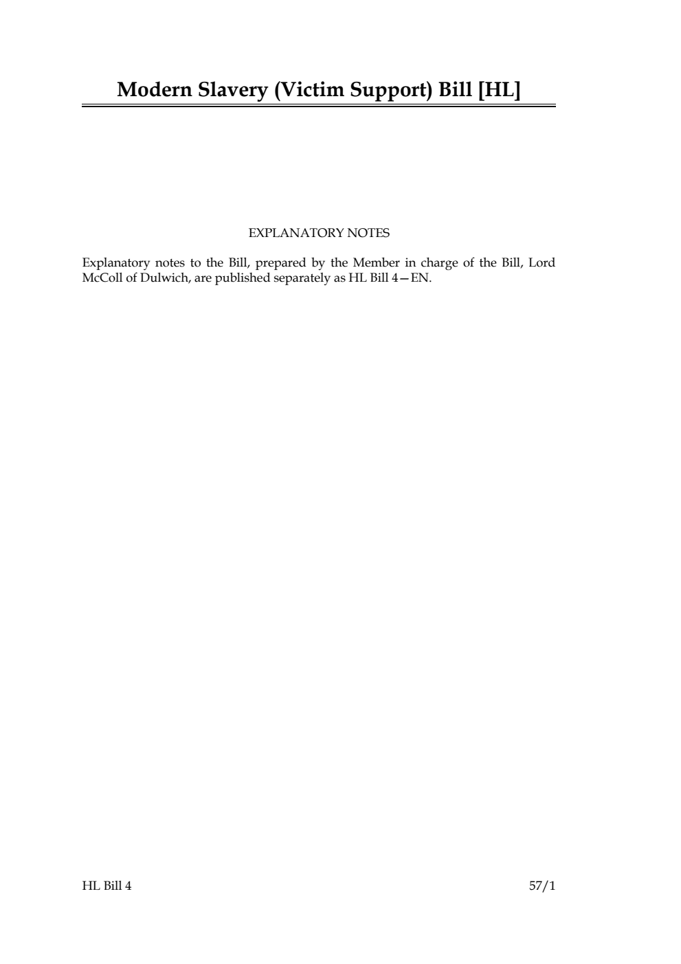 Modern Slavery (Victim Support) Bill [HL]