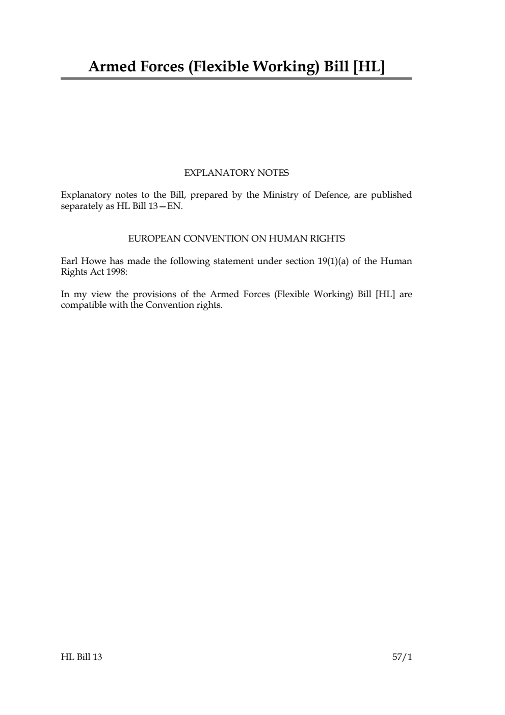 Armed Forces (Flexible Working) Bill