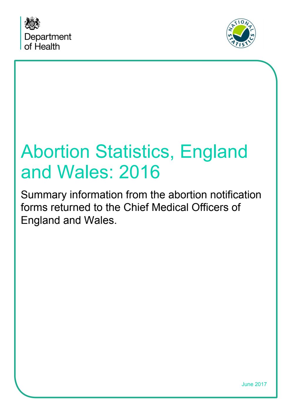 Abortion Statistics, England and Wales: 2016