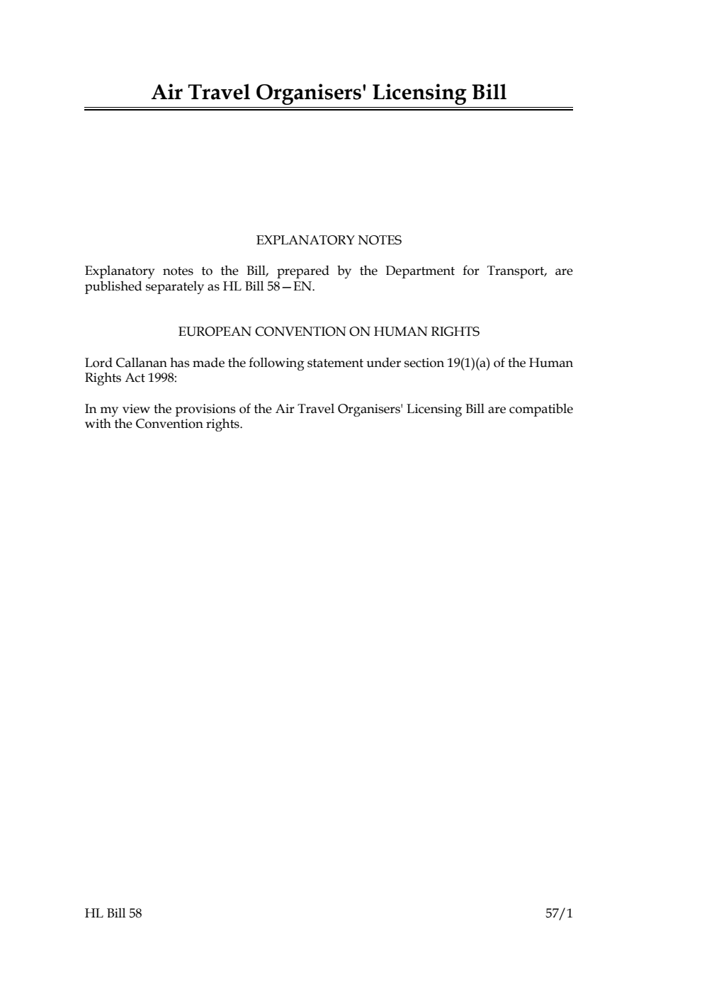 Air Travel Organisers' Licensing Bill