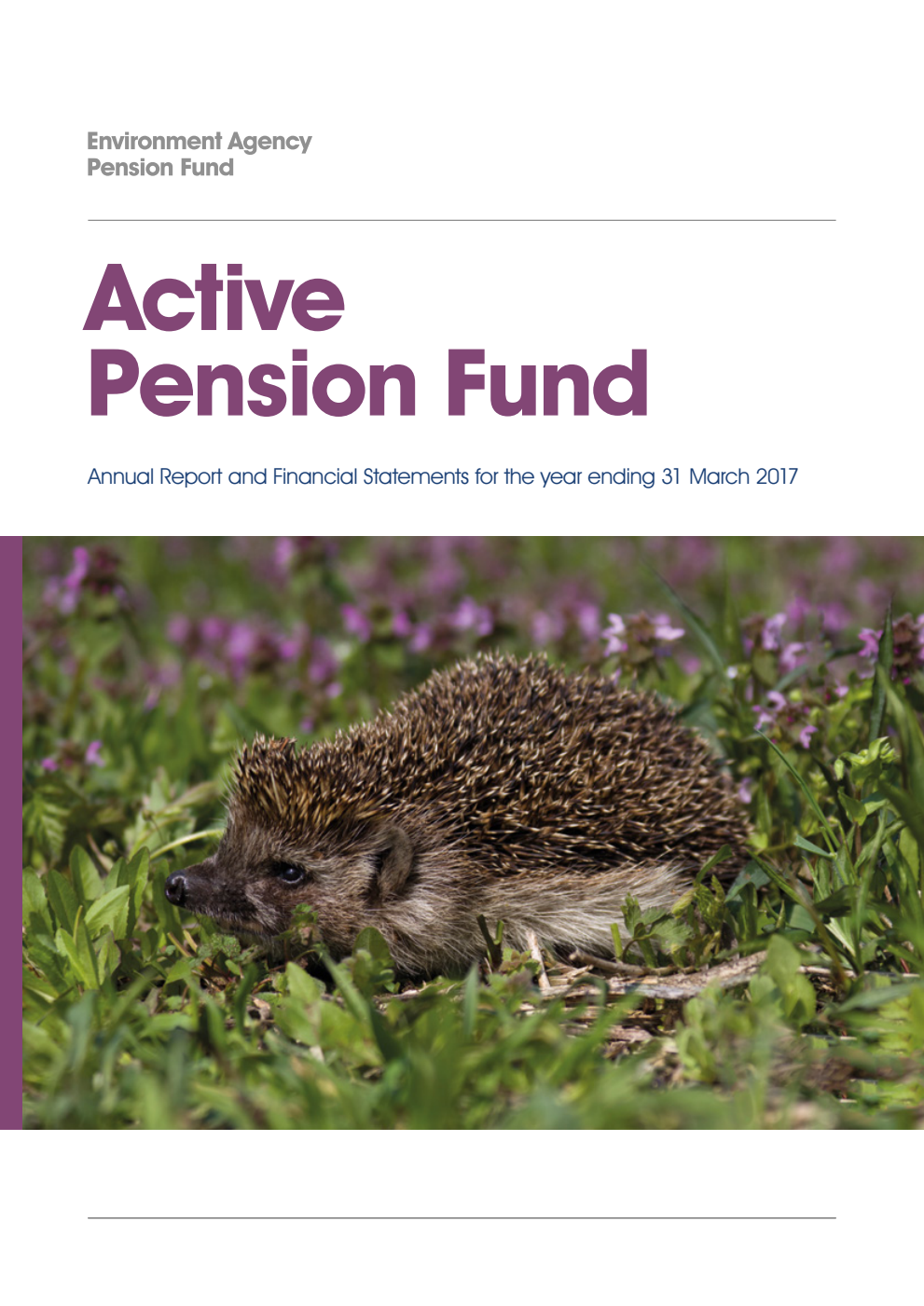 Environment Agency Active Pension Fund Annual Report and Financial Statements for the year ending 31 March 2017