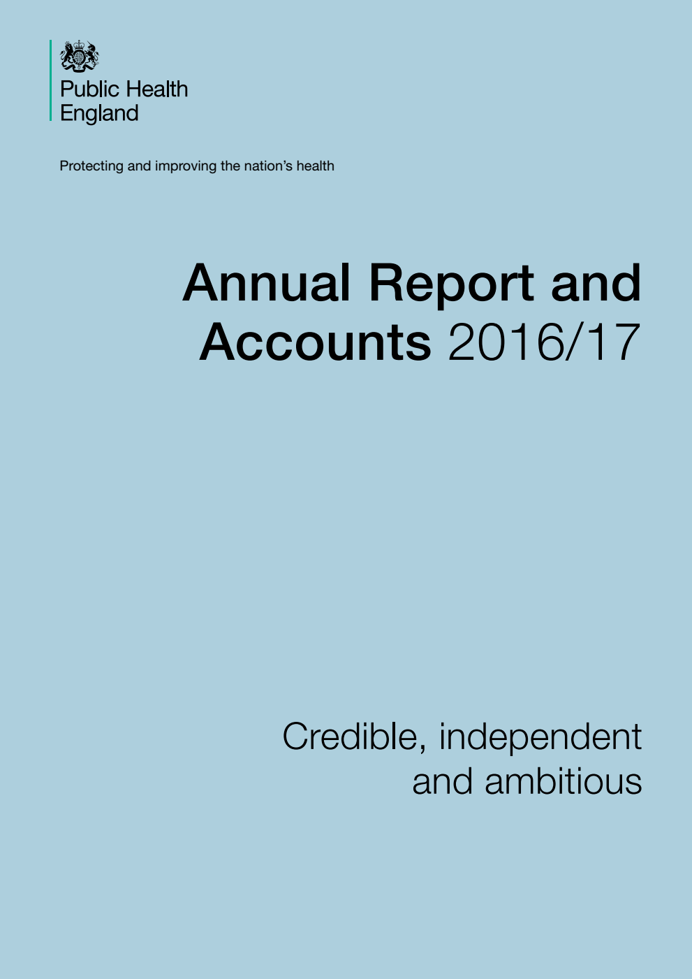 Public Health England Annual Report and Accounts 2016/17