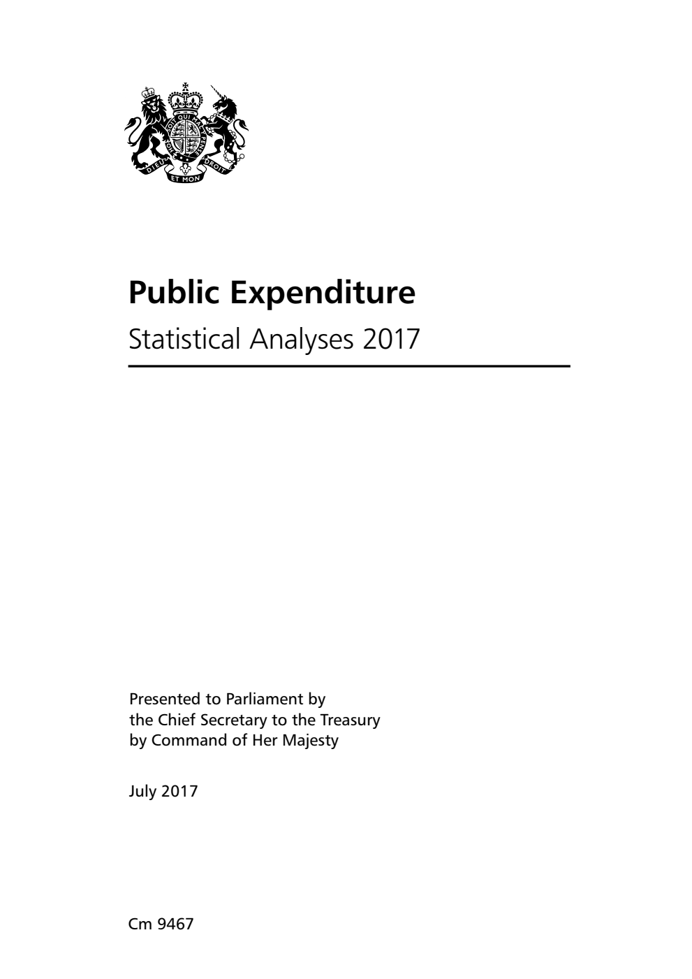 Public Expenditure Statistical Analyses 2017
