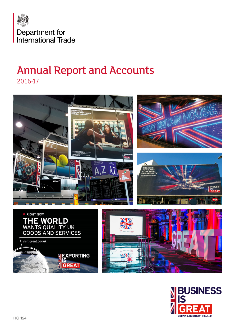 Department for International Trade Annual Report and Accounts 2016‑17 (for the year ended 31 March 2017)