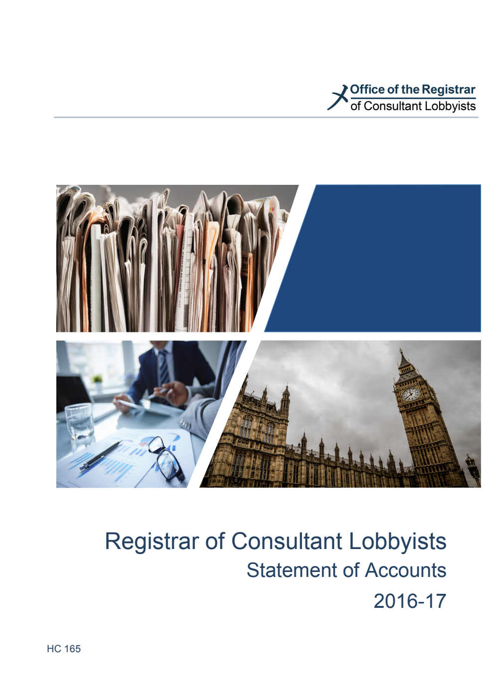 Registrar of Consultant Lobbyists Statement of Accounts 2016-17
