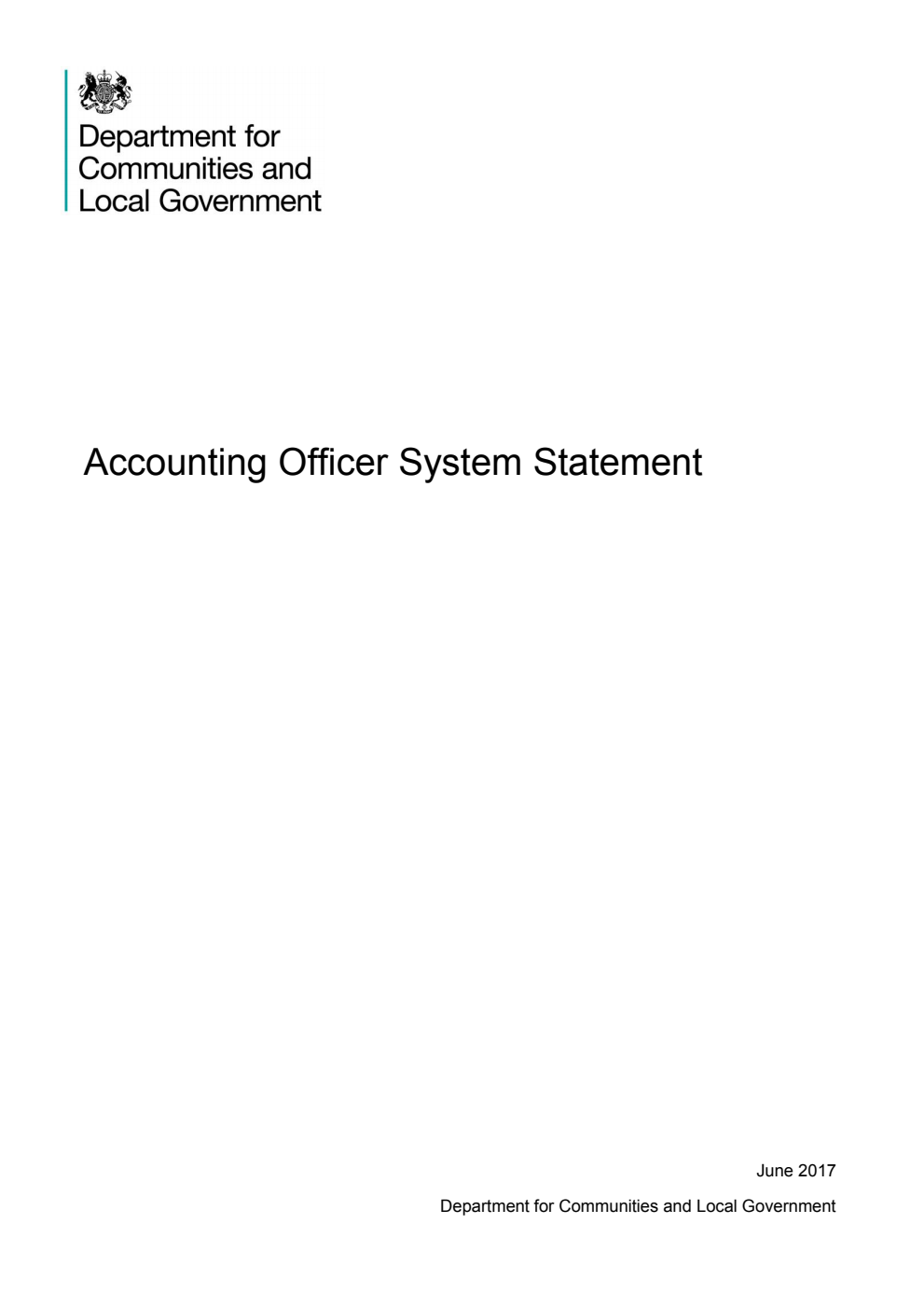 Accounting Officer System Statement