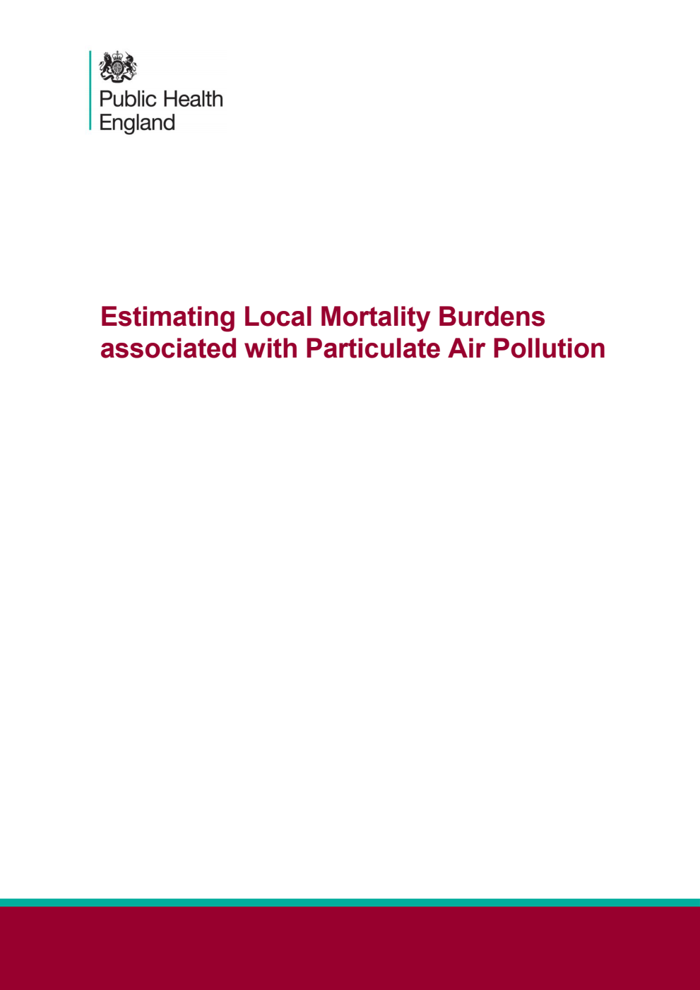 PHE-CRCE-010 Estimating Local Mortality Burdens associated with Particulate Air Pollution