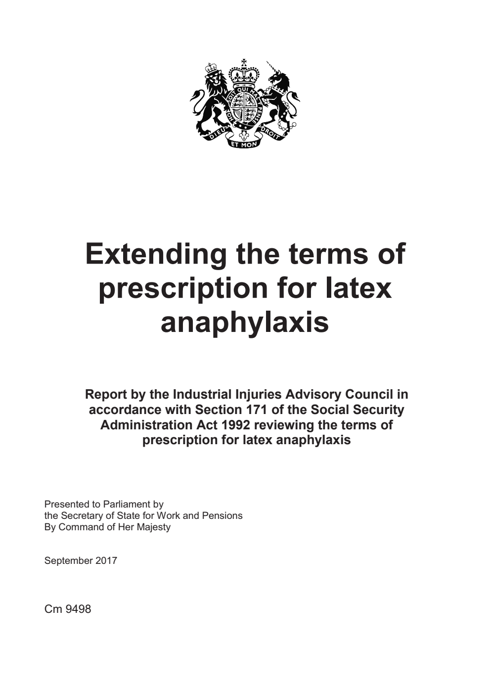 Extending the terms of prescription for latex anaphylaxis
