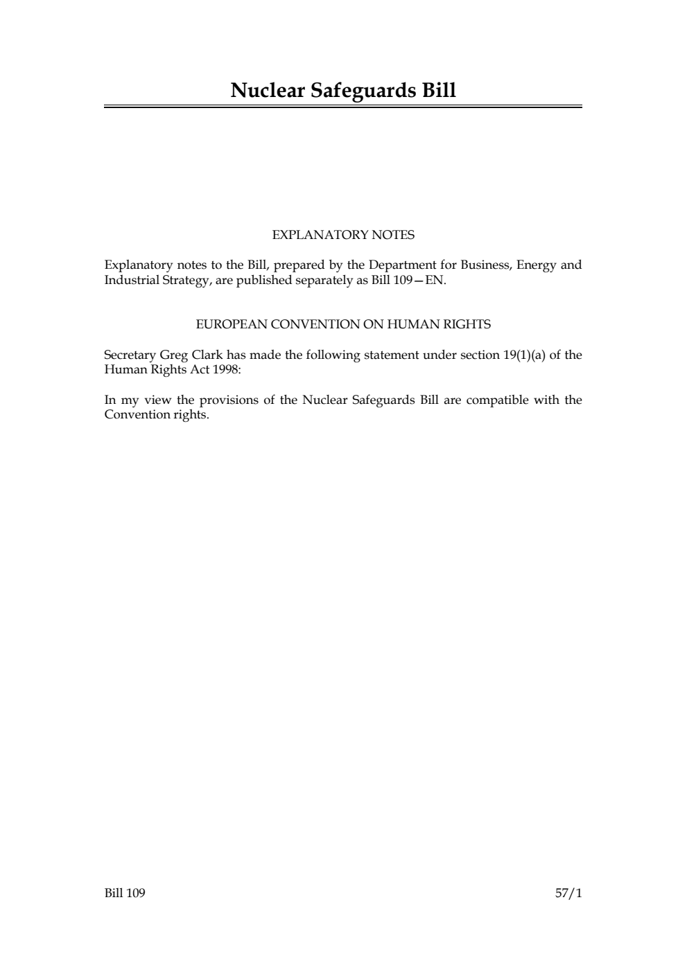 Nuclear Safeguards Bill