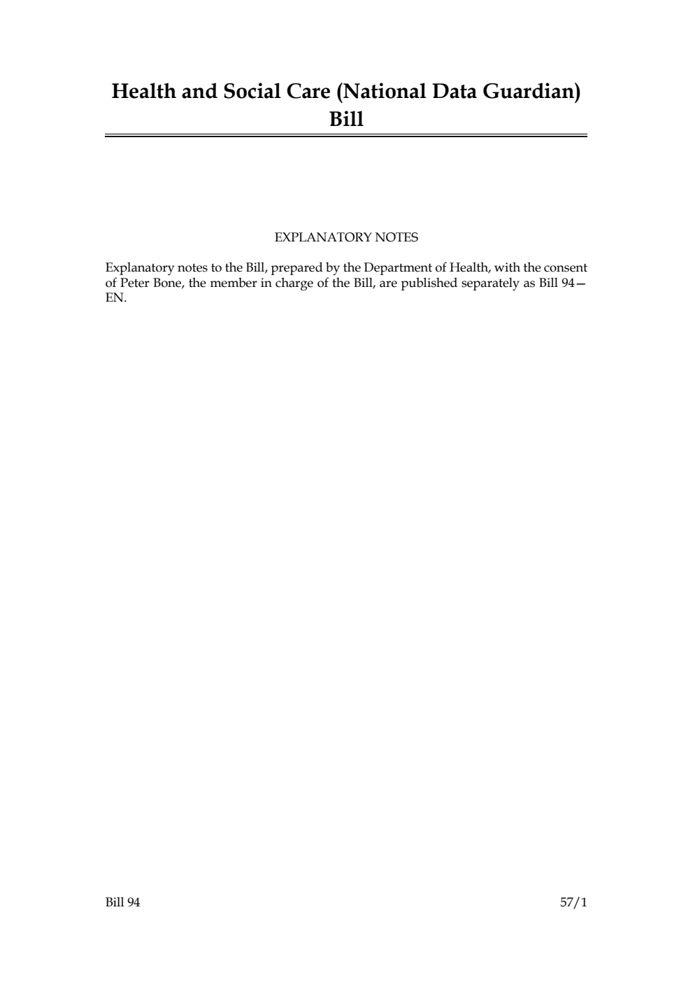 Health and Social Care (National Data Guardian) Bill