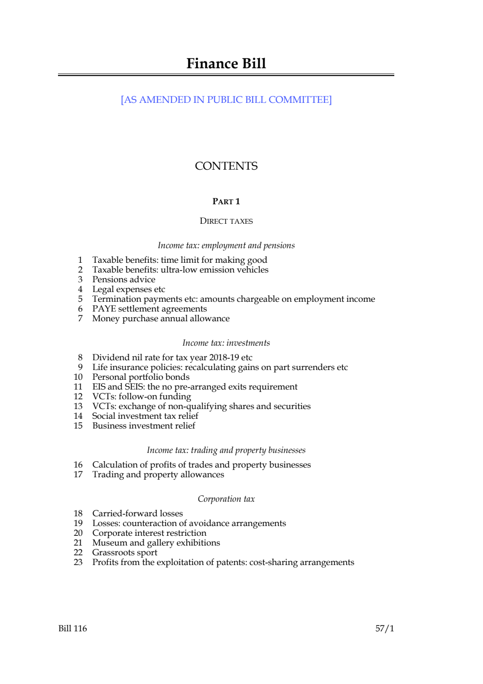 Finance Bill [as amended in Committee and Public Bill Committee]racked Changes version, October 2017