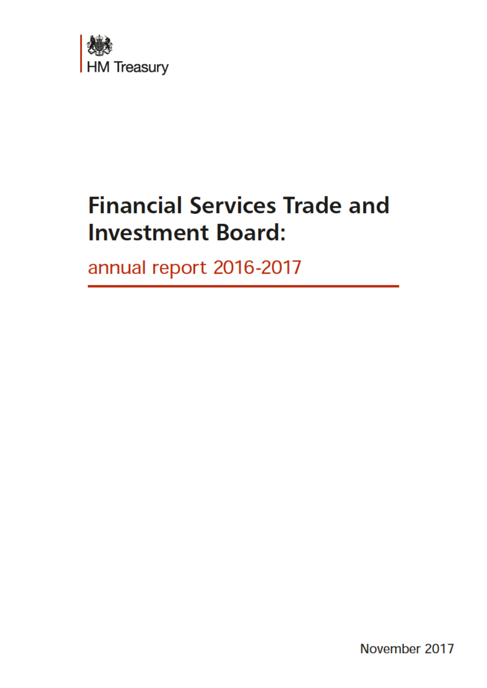 Financial Services Trade and Investment Board: annual report 2016-2017