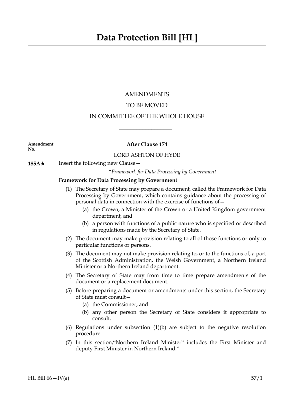 Data Protection Bill Lords Amendments