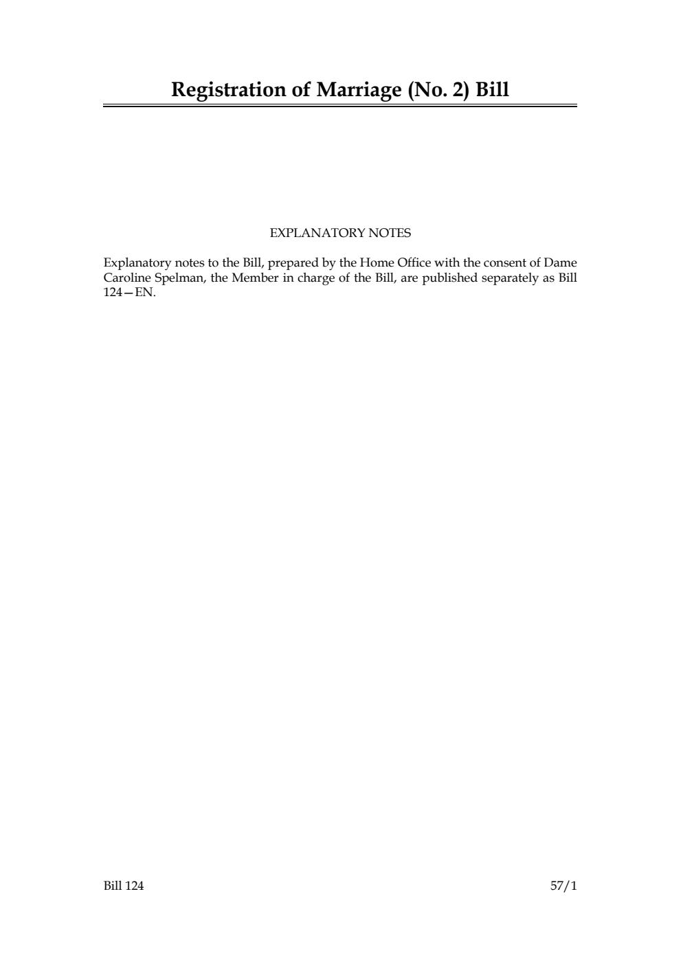 Registration of Marriage (No. 2) Bill