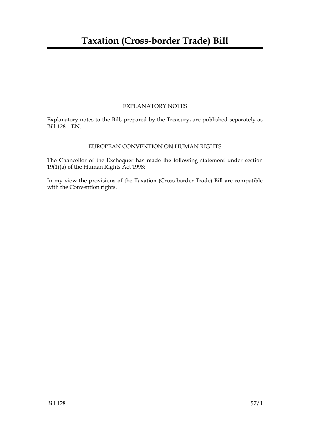 Taxation (Cross-border Trade) Bill