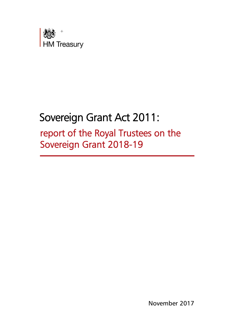Sovereign Grant Act 2011: report of the Royal Trustees on the Sovereign Grant 2018-19