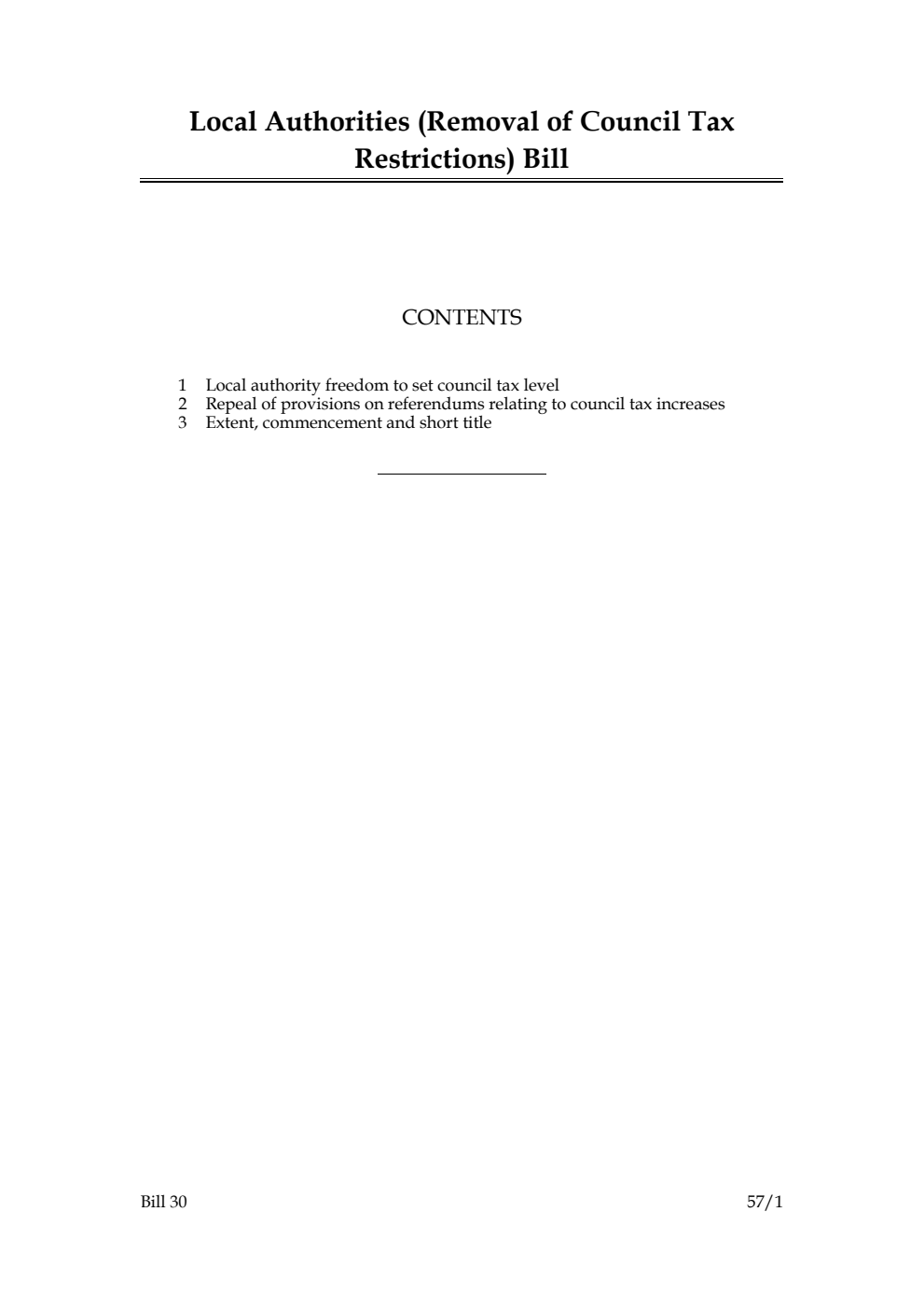 Local Authorities (Removal of Council Tax Restrictions) Bill