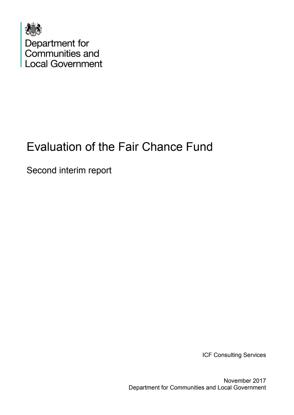 Evaluation of the Fair Chance Fund. Second interim report