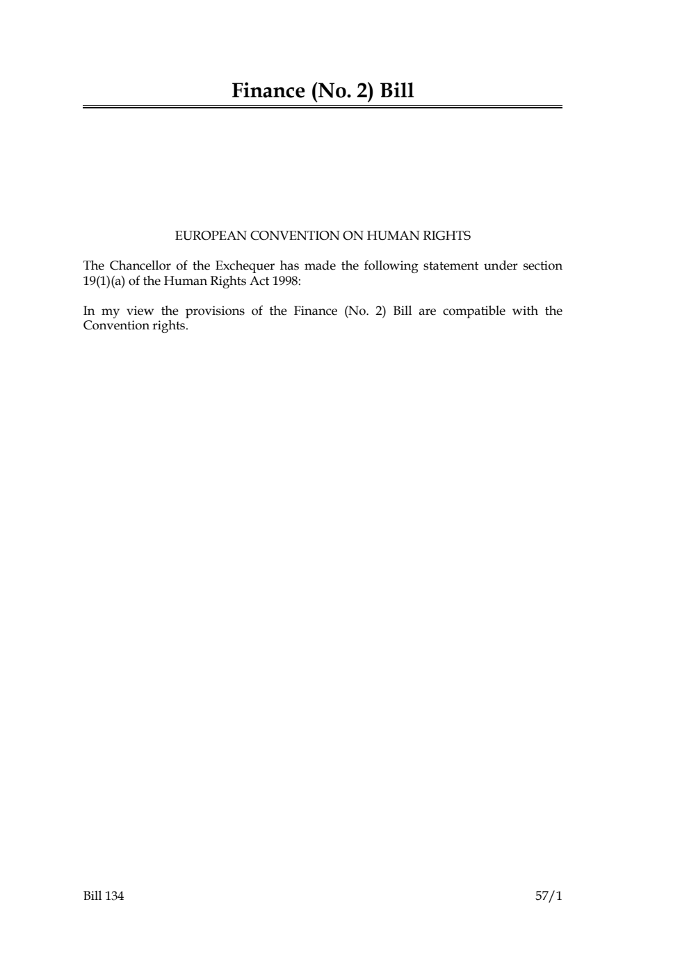 Finance (No. 2) Bill