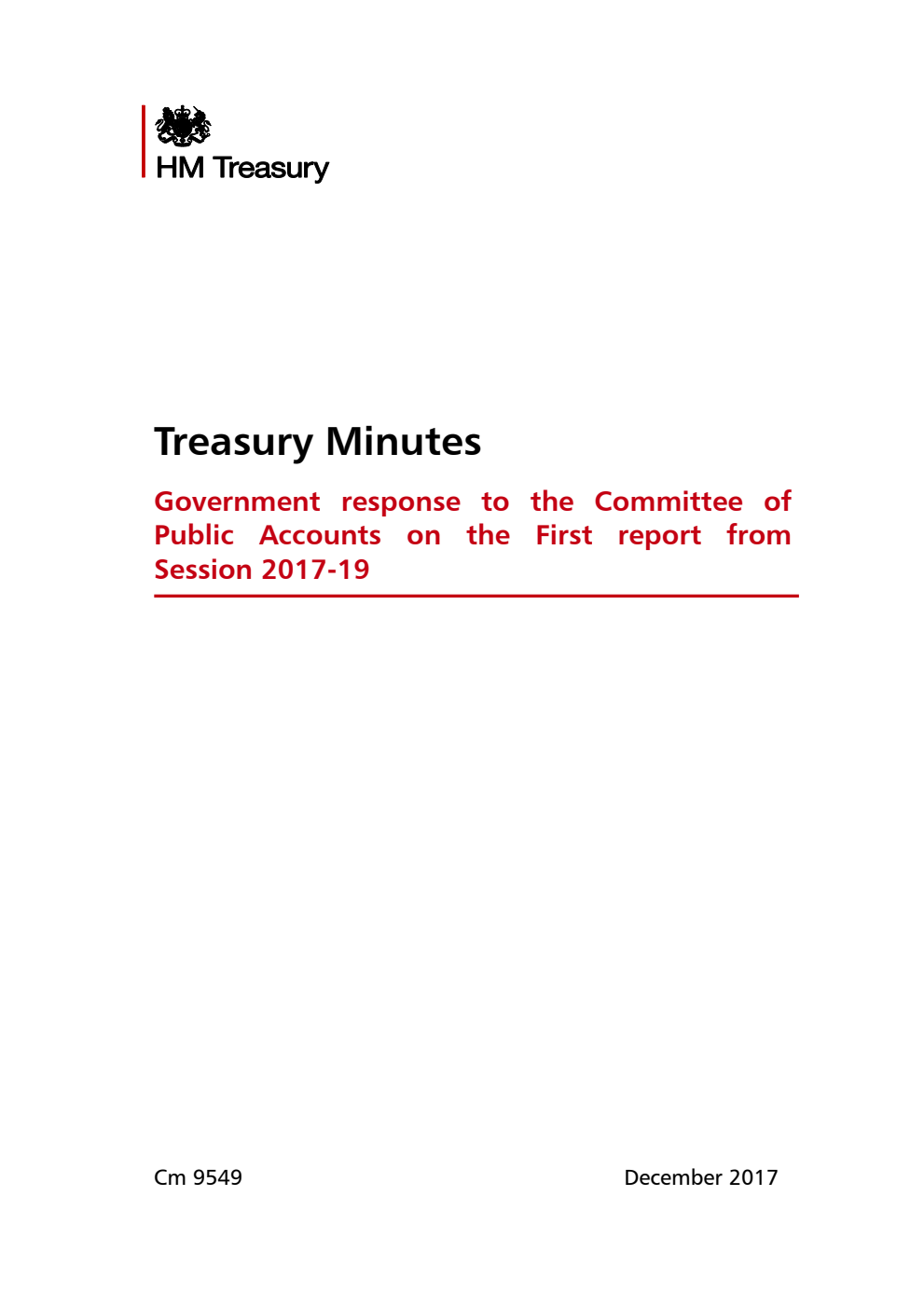 Treasury Minutes: Government response to the Committee of Public Accounts on the First report from Session 2017-19. 1st Report: Tackling online VAT fraud and error (HMRC)