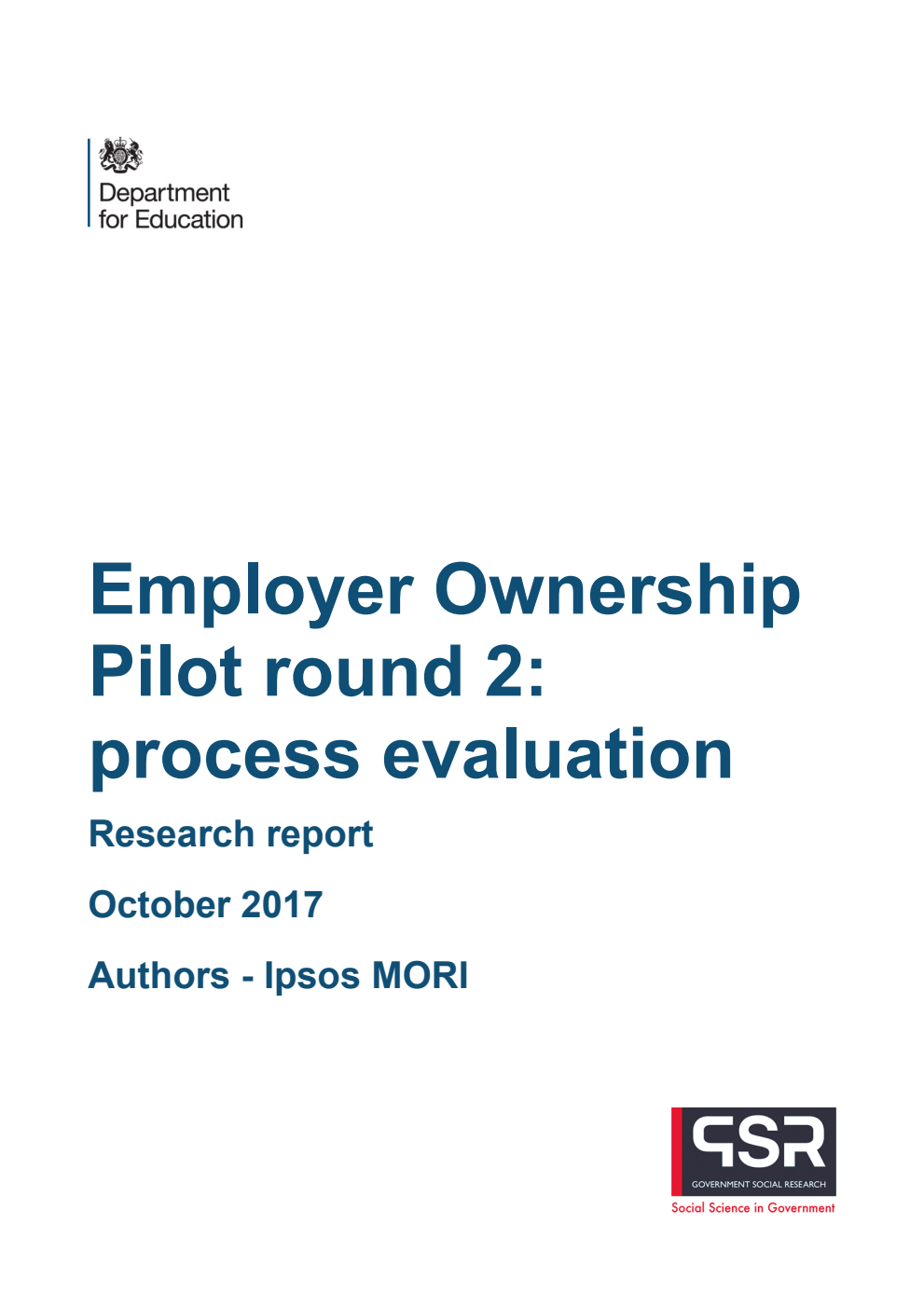 DFE-RR738 Employer Ownership Pilot round 2: process evaluation