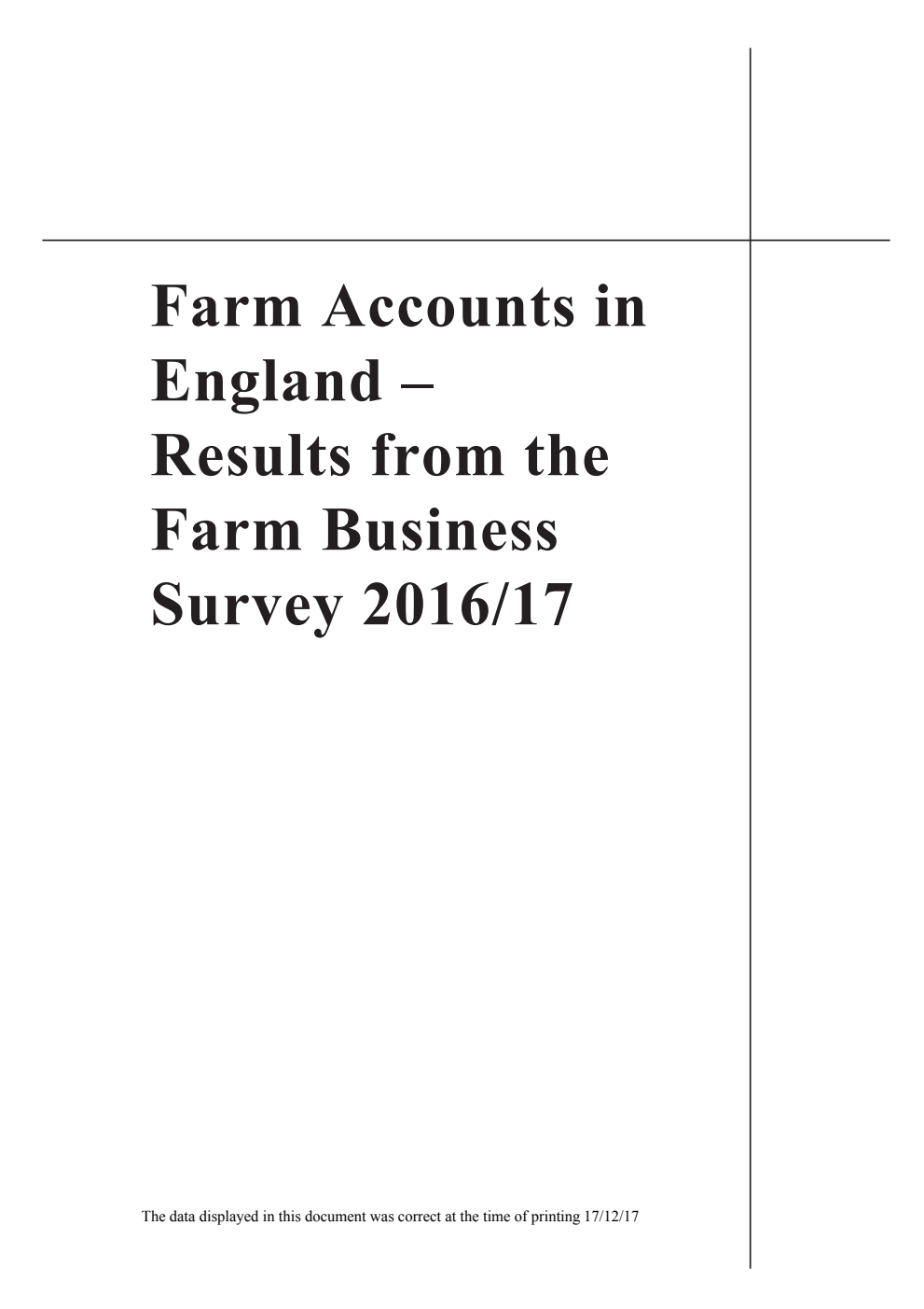 Farm Accounts in England - Results from the Farm Business Survey 2016/17