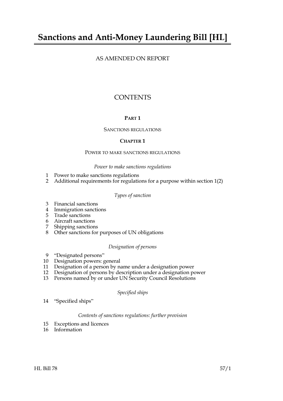 Sanctions and Anti-Money Laundering Bill [as amended on Report]