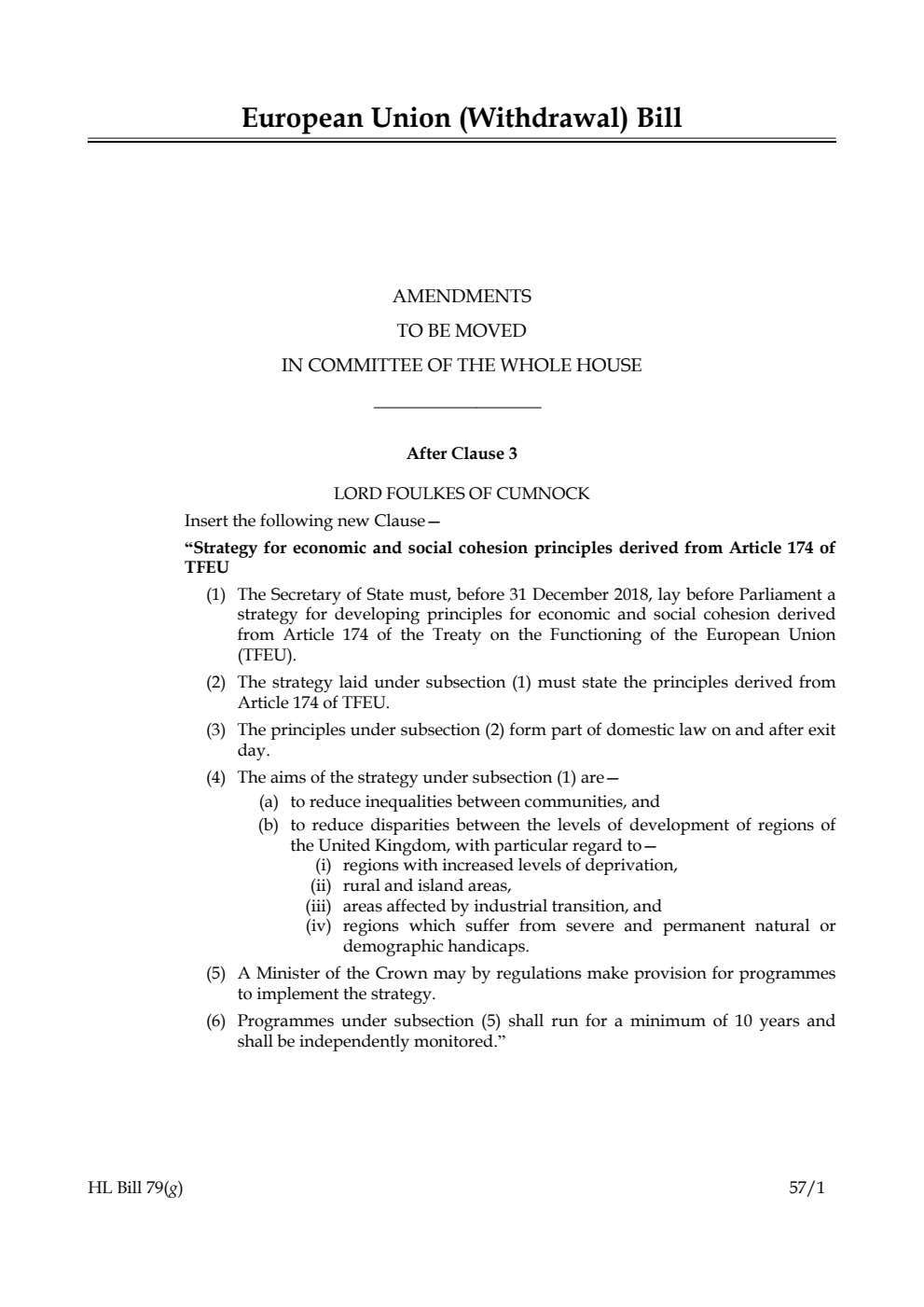 European Union (Withdrawal) Bill Lords Amendments