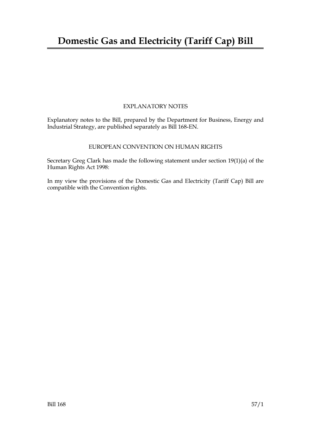 Domestic Gas and Electricity (Tariff Cap) Bill