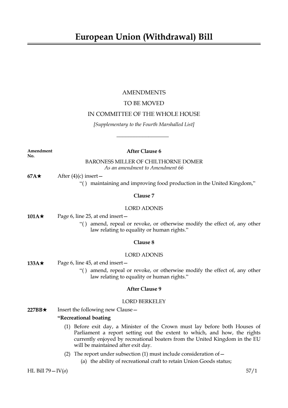 European Union (Withdrawal) Bill Lords Amendments