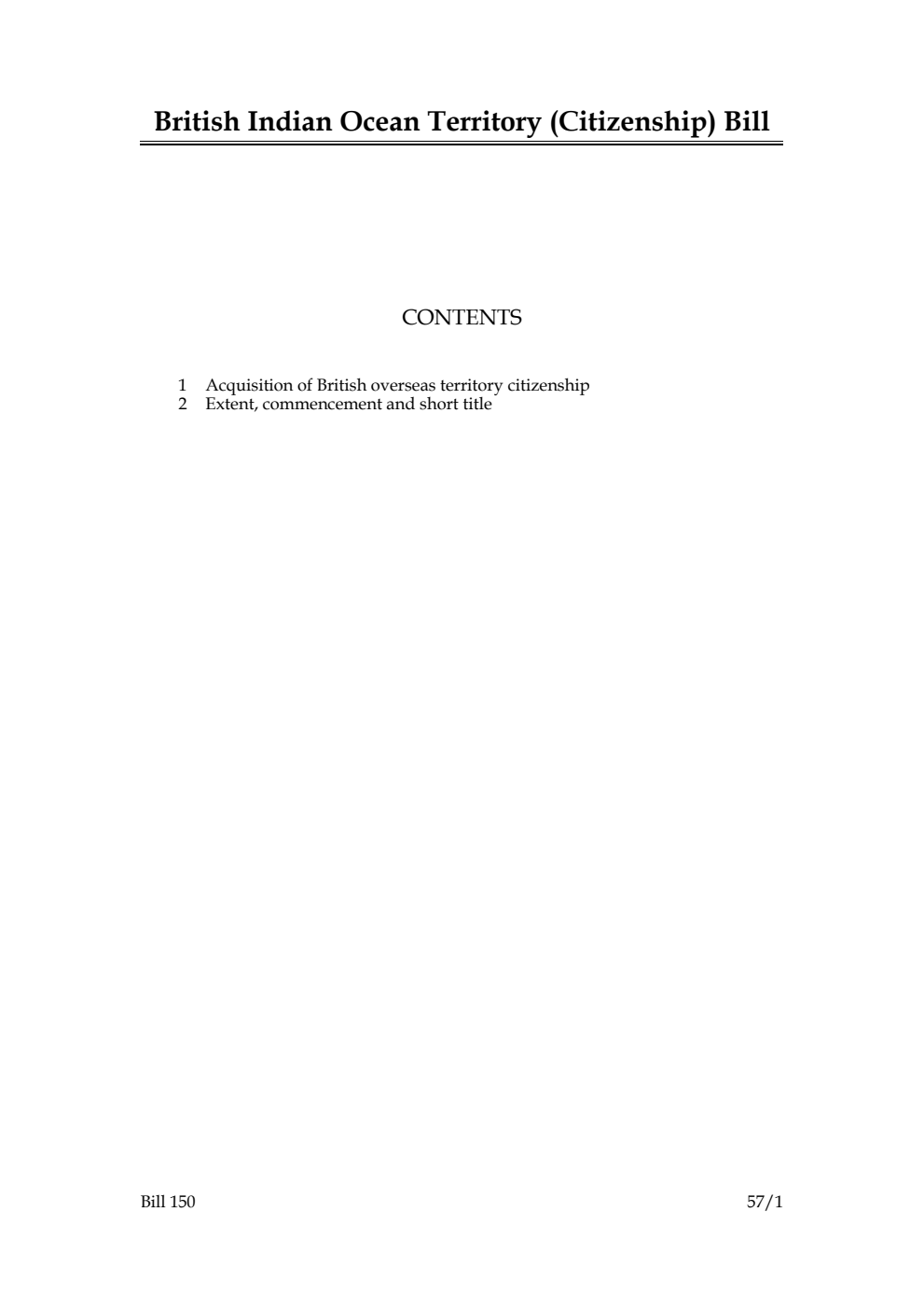 British Indian Ocean Territory (Citizenship) Bill