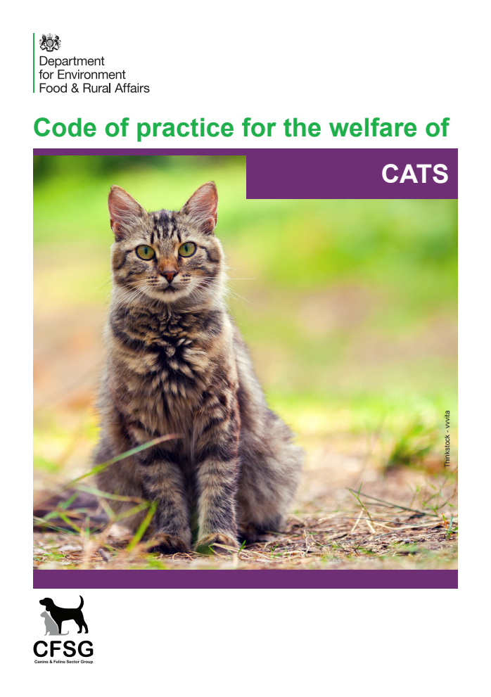 Code of practice for the welfare of cats