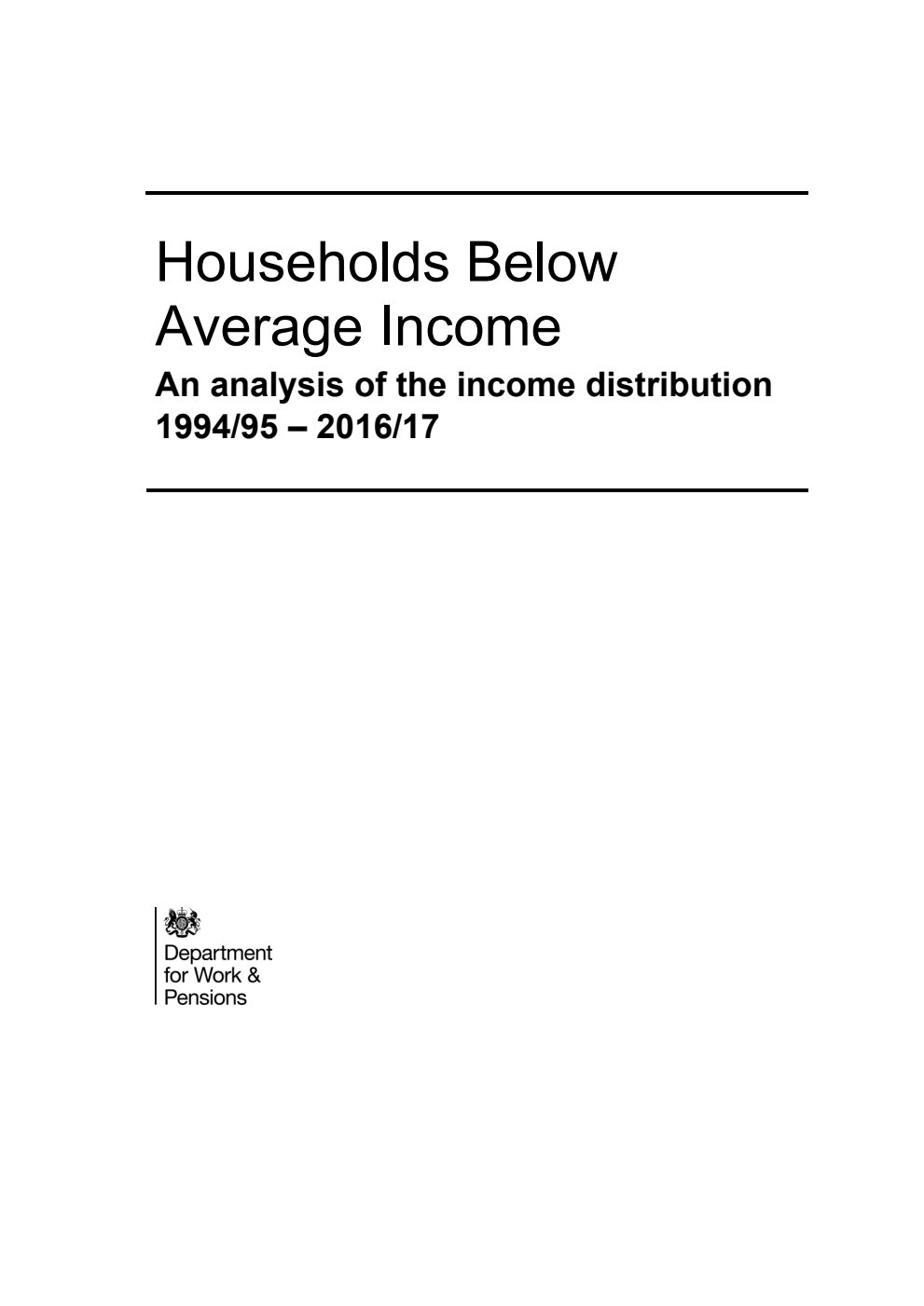 Households Below Average Income; An analysis of the income distribution 1994/95 - 2016/17