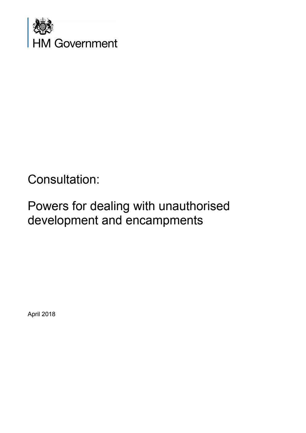 Consultation: Powers for dealing with unauthorised development and encampments