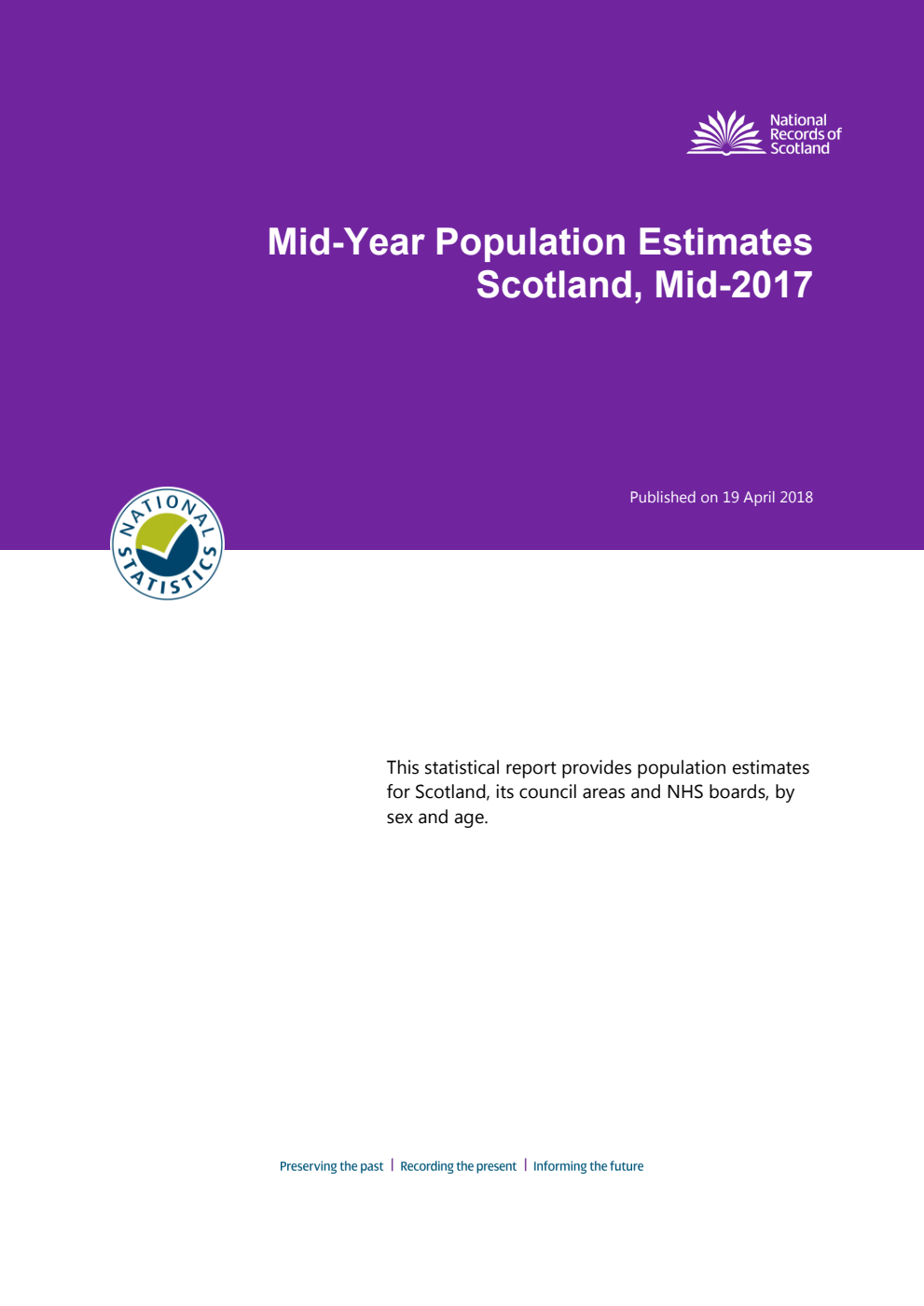National Records of Scotland Mid-Year Population Estimates Scotland, Mid-2017