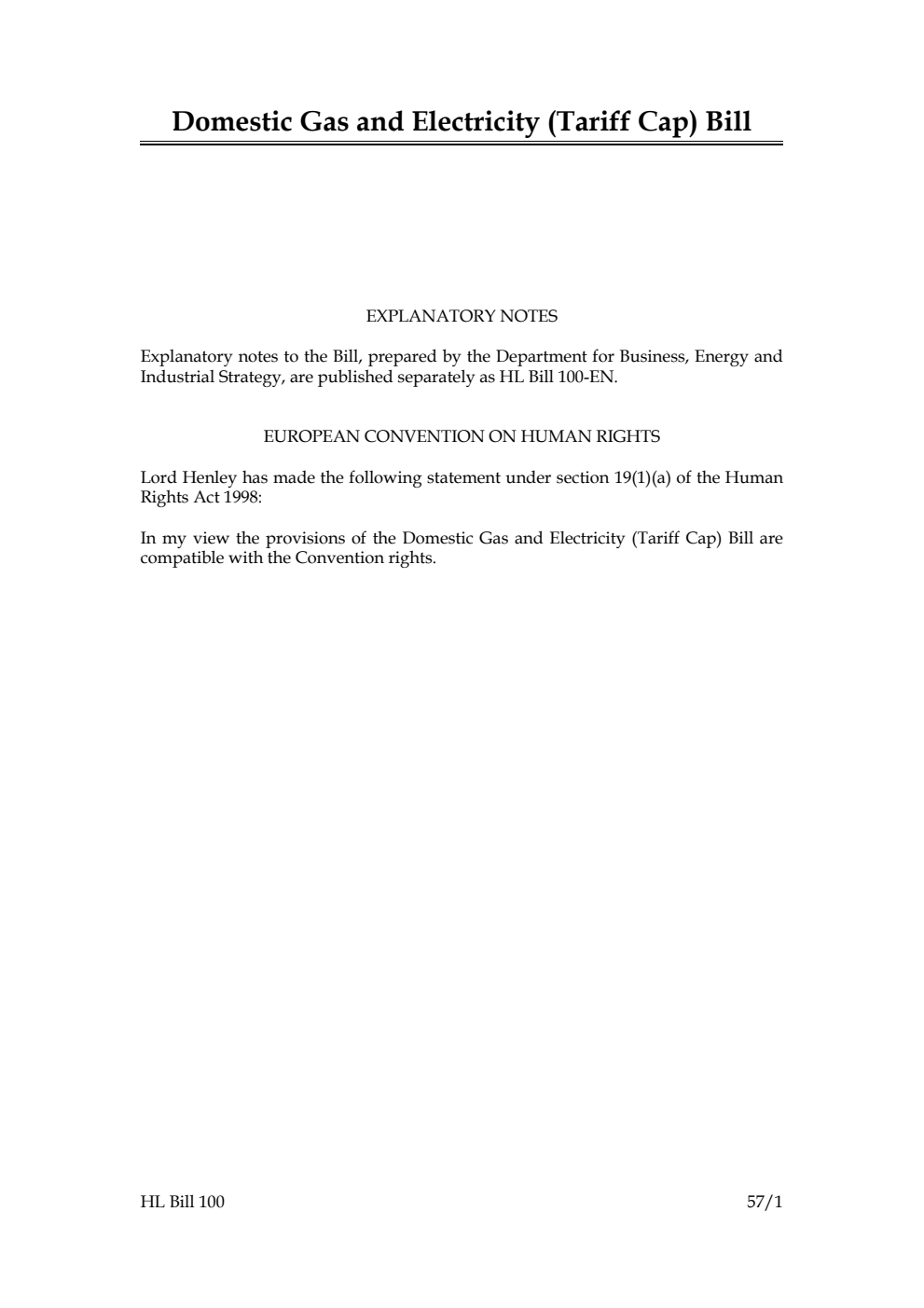 Domestic Gas and Electricity (Tariff Cap) Bill
