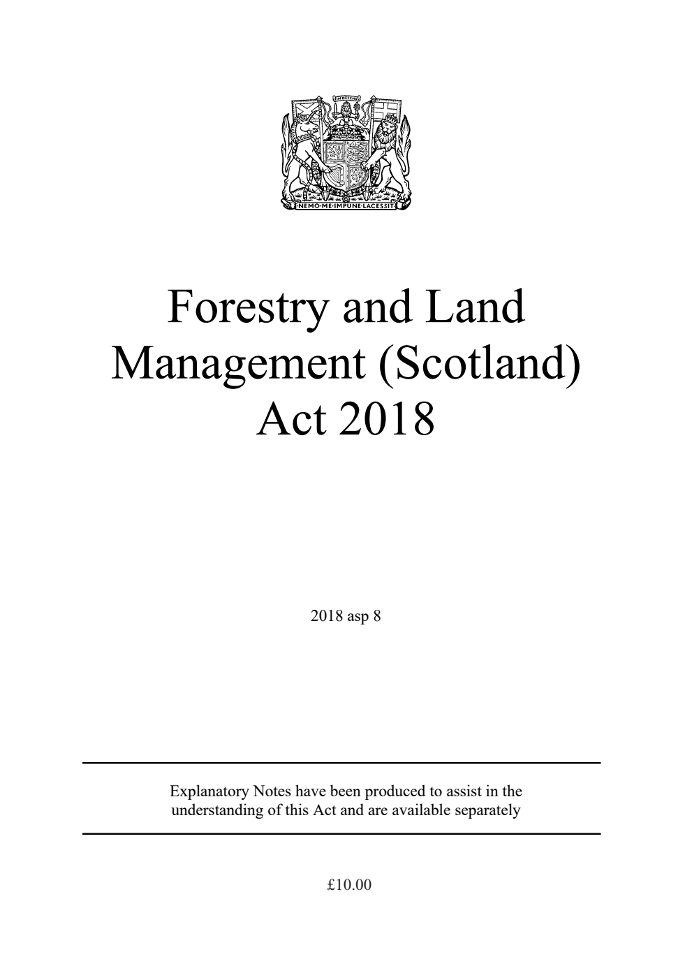 Forestry and Land Management (Scotland) Act 2018