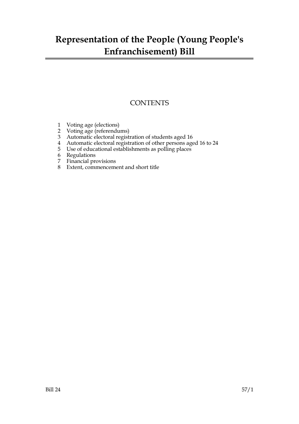 Representation of the People (Young People's Enfranchisement) Bill