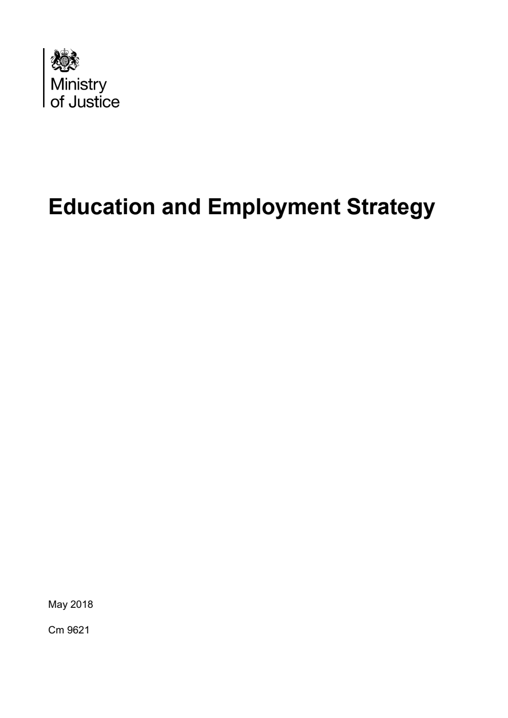 Education and Employment Strategy.  May 2018