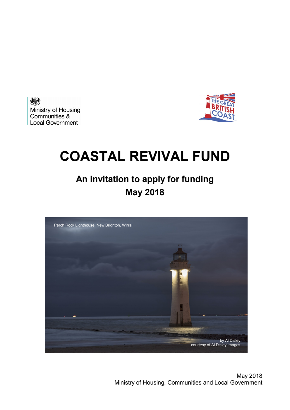 Coastal Revival Fund. An invitation to apply for funding. May 2018