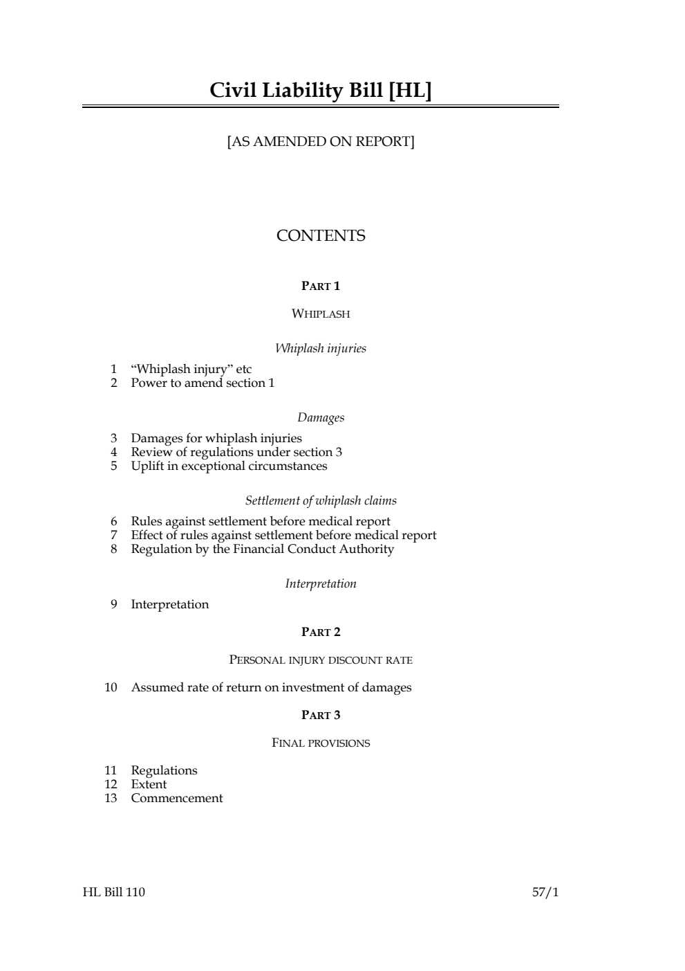 Civil Liability Bill [As amended on report]