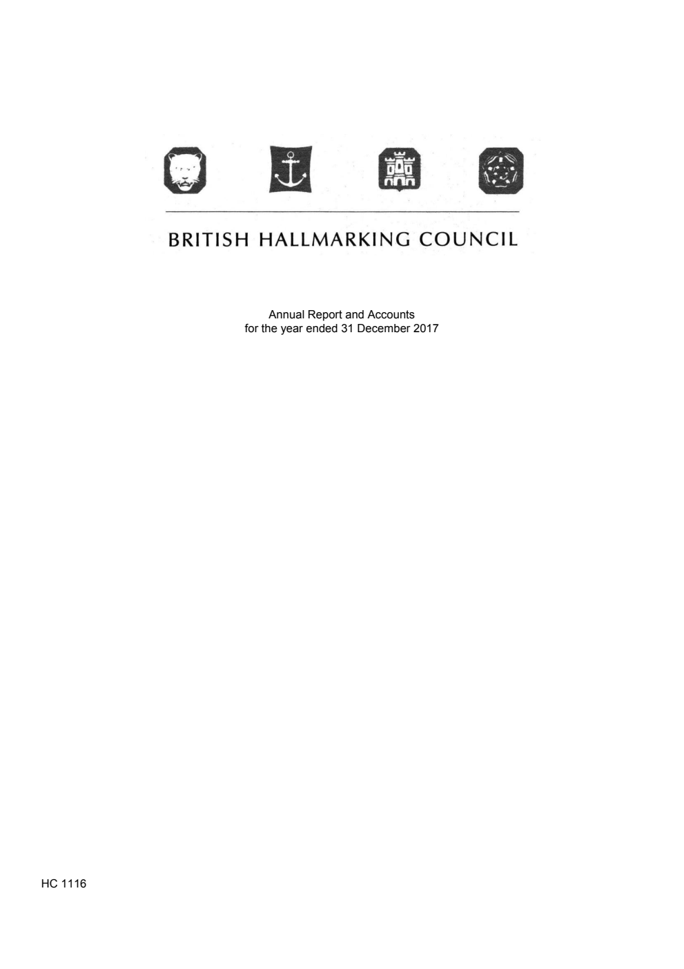 British Hallmarking Council Annual Report and Accounts for the year ended 31 December 2017
