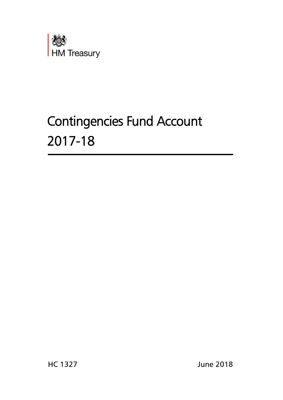 Contingencies Fund Account 2017-18