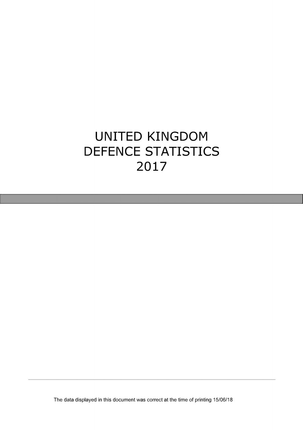 United Kingdom Defence Statistics 2017