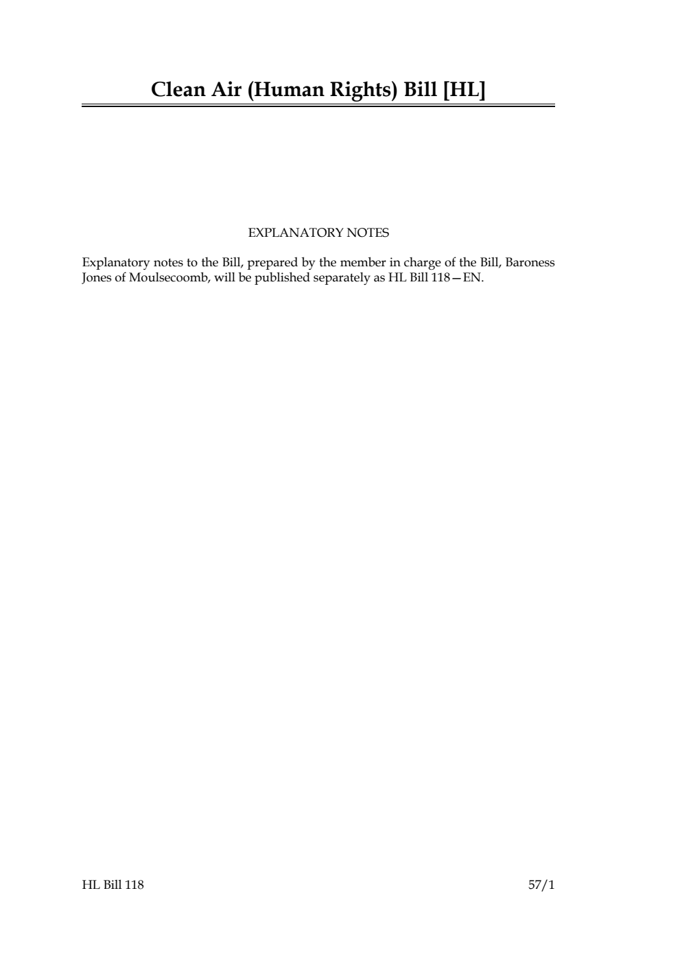 Clean Air (Human Rights) Bill