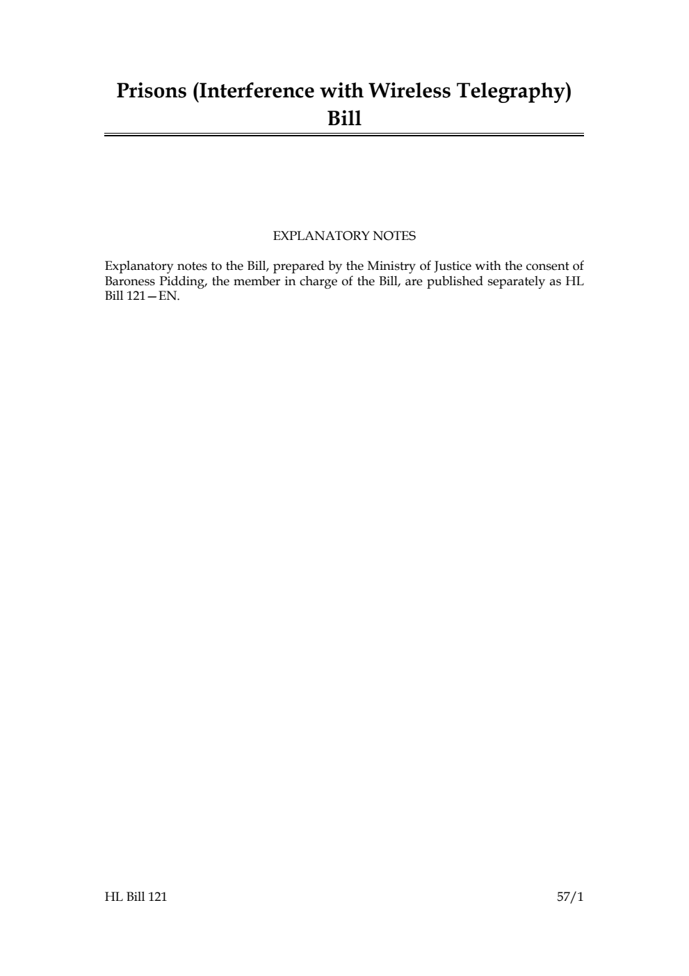 Prisons (Interference with Wireless Telegraphy) Bill