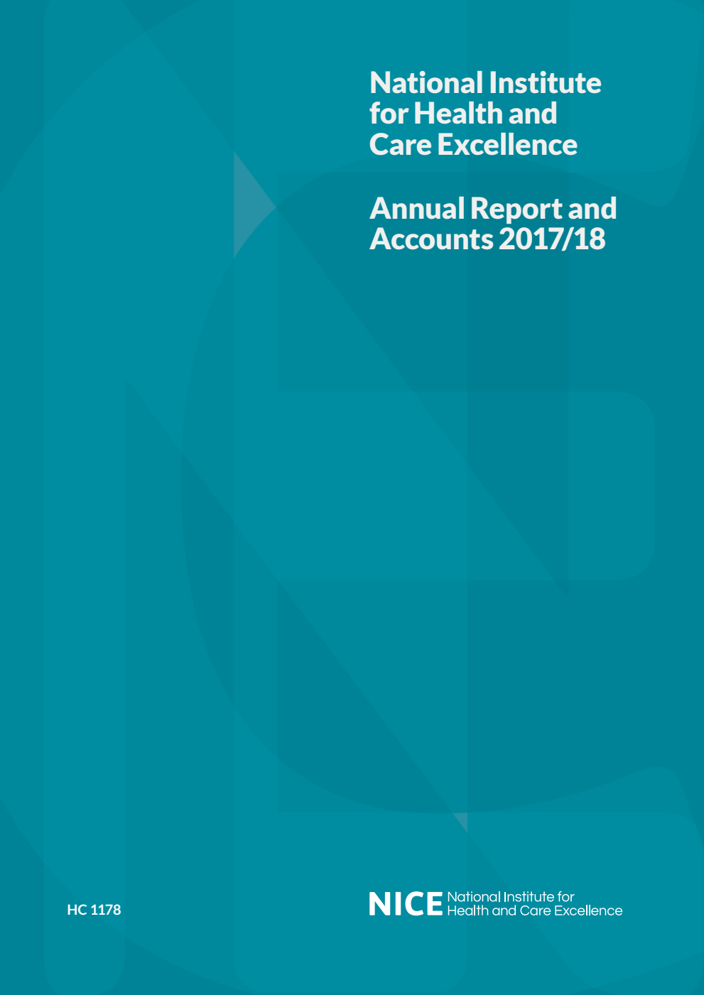National Institute for Health and Care Excellence Annual Report and Accounts 2017/18