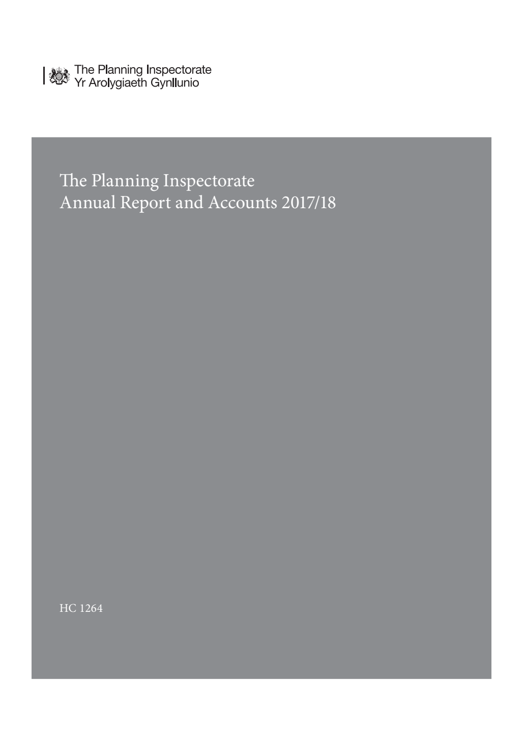 The Planning Inspectorate Annual Report and Accounts 2017/18