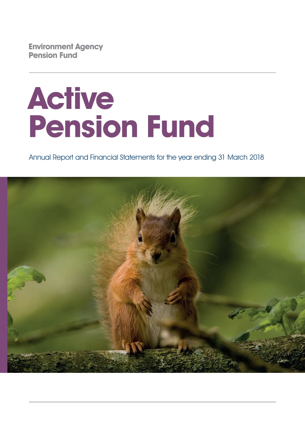 Environment Agency Active Pension Fund Annual Report and Financial Statements for the year ending 31 March 2018