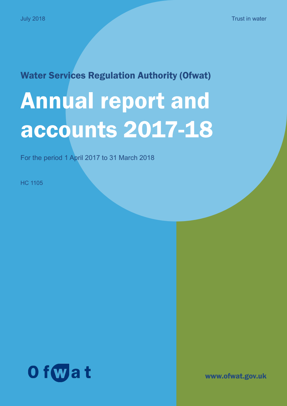 Water Services Regulation Authority (Ofwat) Annual report and accounts 2017-18
